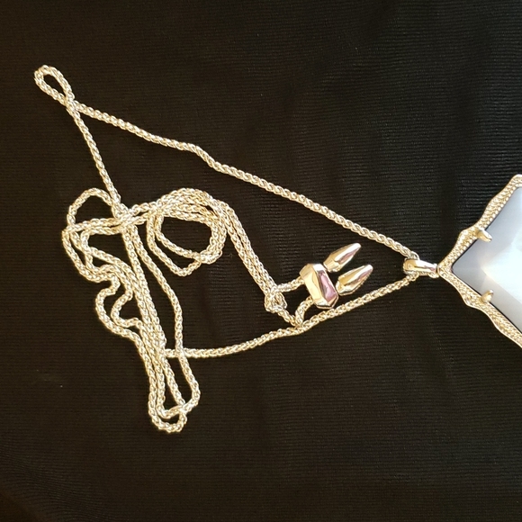 Kendra Scott Kingston Adjustable Pendant Necklace in Slate Cat's Eye - Picture 6 of 12